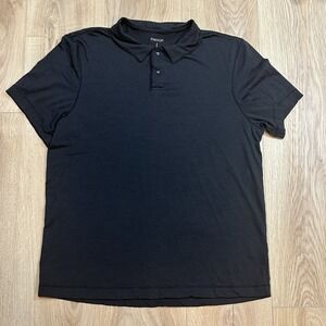 Proof Men's L 72-Hour Merino Wool Polo Shirt Black Performance Snap Huckberry